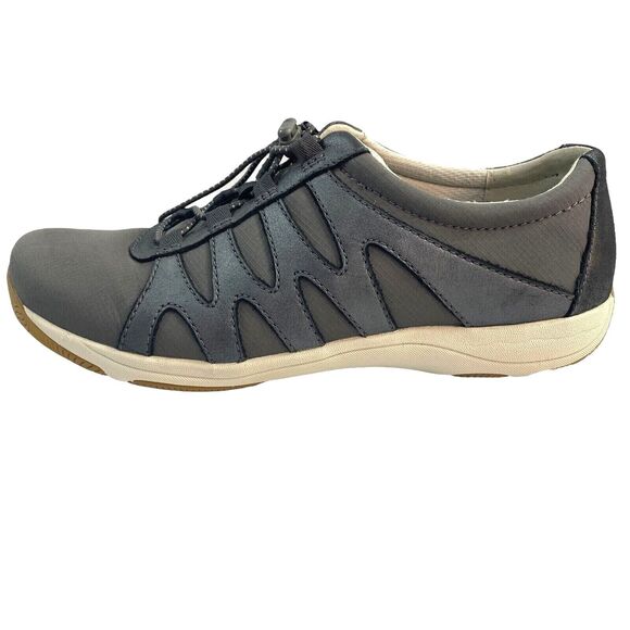 Dansko Womens 41 Charcoal Metallic Suede Harlie Comfort Shoes Sneaker 4851970397 - Picture 1 of 11